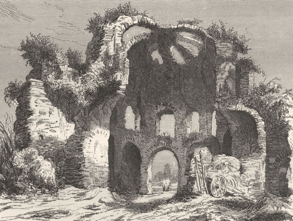 ROME. Casino, Minerva Medica 1872 old antique vintage print picture